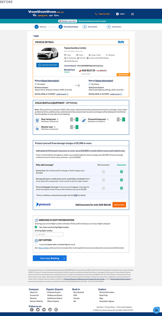 vroom_booking-page-before